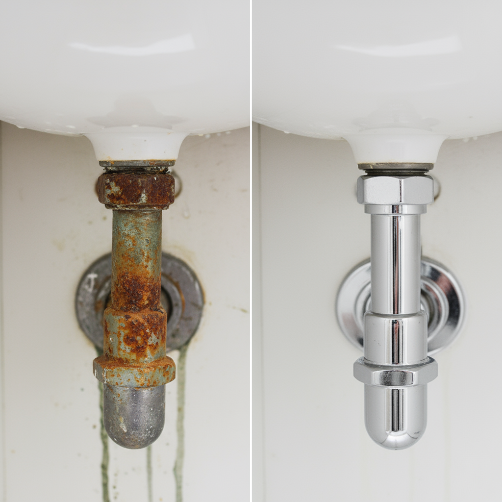 Pirms un pēc kanalizācijas tīrīšanas Rīgā