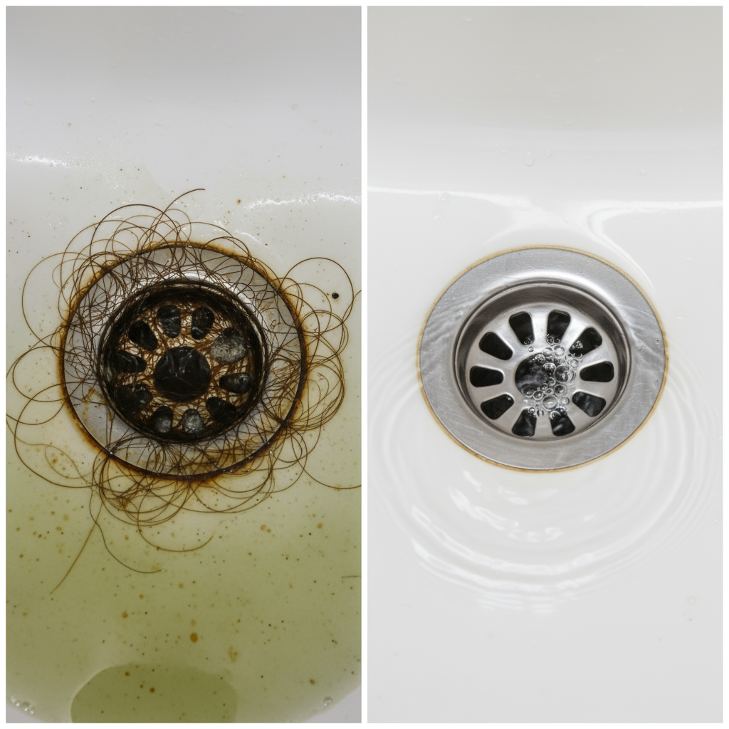 Pirms un pēc kanalizācijas tīrīšanas Rīgā